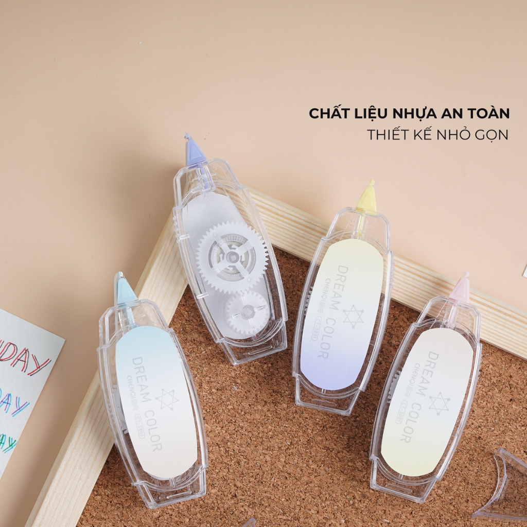 Bút Xóa Kéo, Băng Xóa Giấy Cao Cấp Đa Dạng Mẫu Mã Màu Sắc Cho Học Sinh, Văn phòng