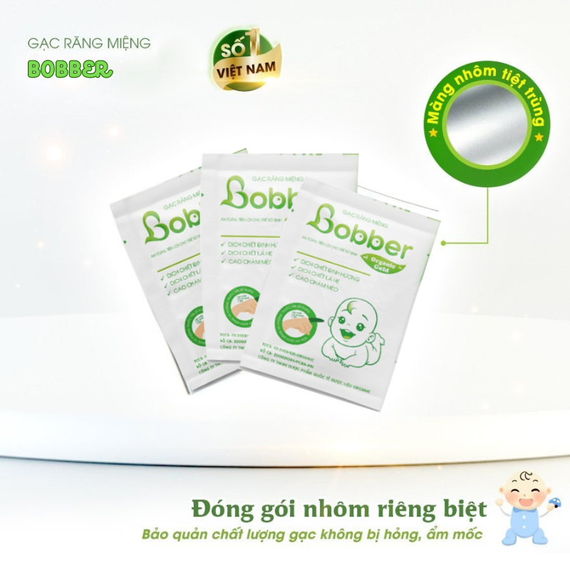 Gạc Rơ Lưỡi Cho Bé Bobber làm sạch răng miệng cho bé