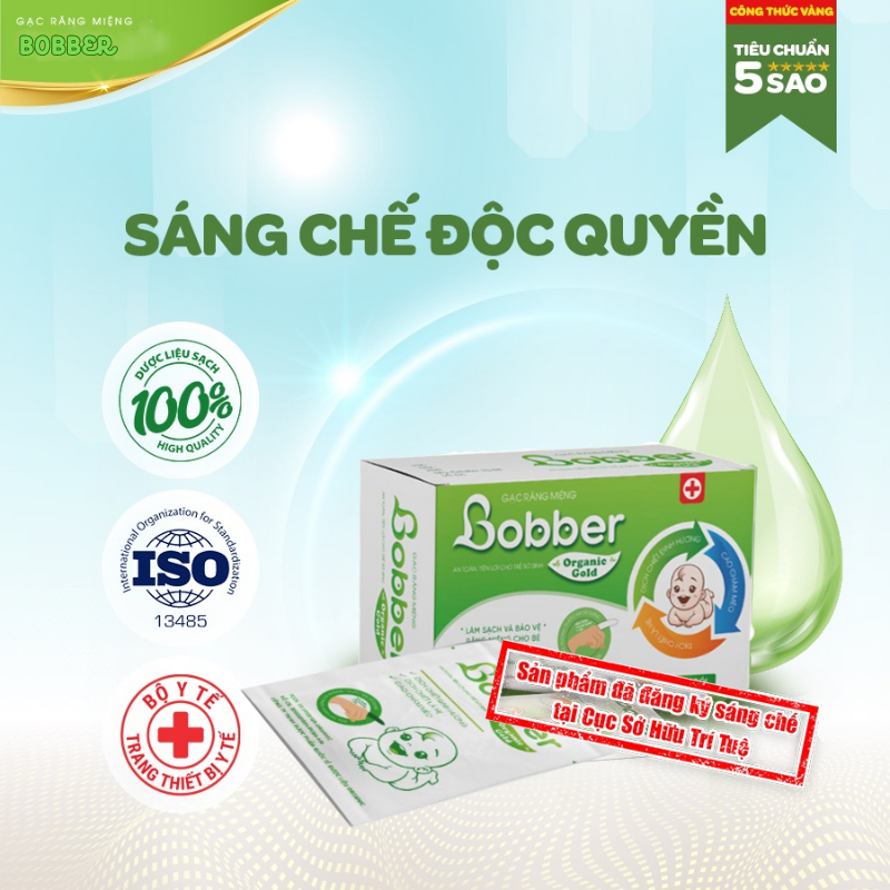 Gạc Rơ Lưỡi Cho Bé Bobber làm sạch răng miệng cho bé