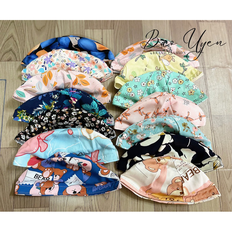 LÓT NÓN BẢO HIỂM CHẤT LIỆU TOLE(LANH)- COTTON SỌC 2 LỚP