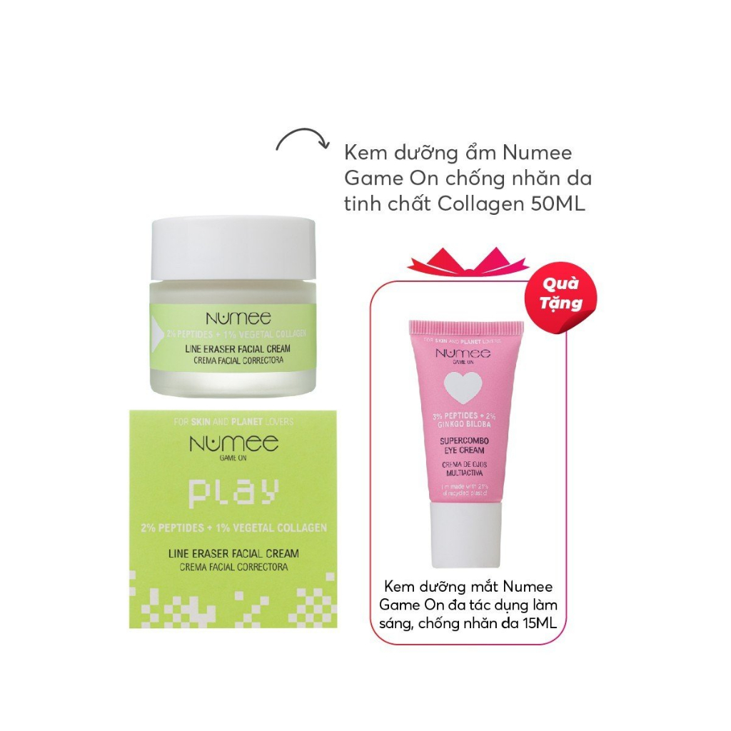 Kem dưỡng ẩm Numee Game On chống nhăn da tinh chất Collagen 50ML