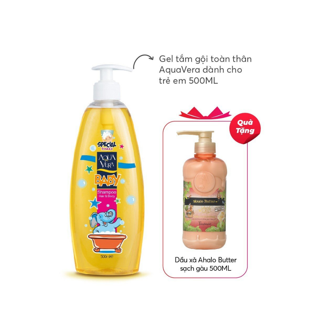 Gel tắm gội toàn thân AquaVera dành cho trẻ em 500ml