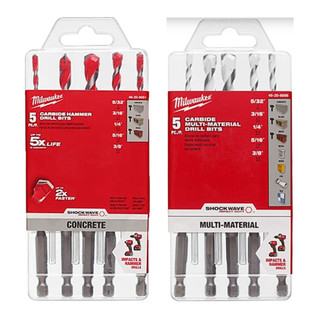 Hộp 5 mũi khoan milwaukee chính hãng