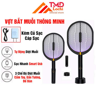Vợt muỗi tự động 3 chế độ Lochi - vợt đập muỗi kiêm đèn ngủ, đèn bắt muỗi tự động, Sạc USB pin 1200mAh