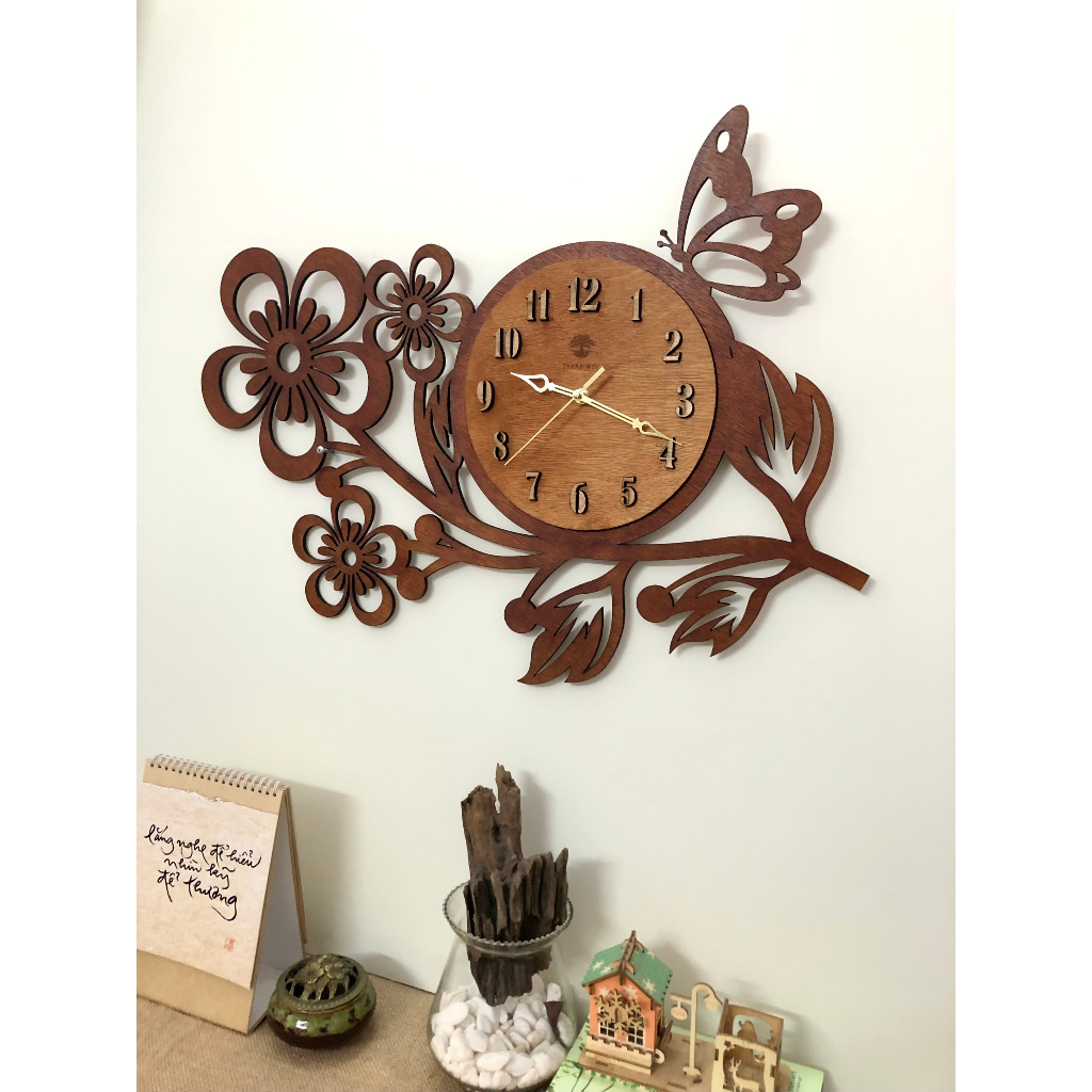 Đồng hồ trang trí treo tường Cành hoa nghệ thuật - Đồng hồ Decoration Thanh Mộc 6