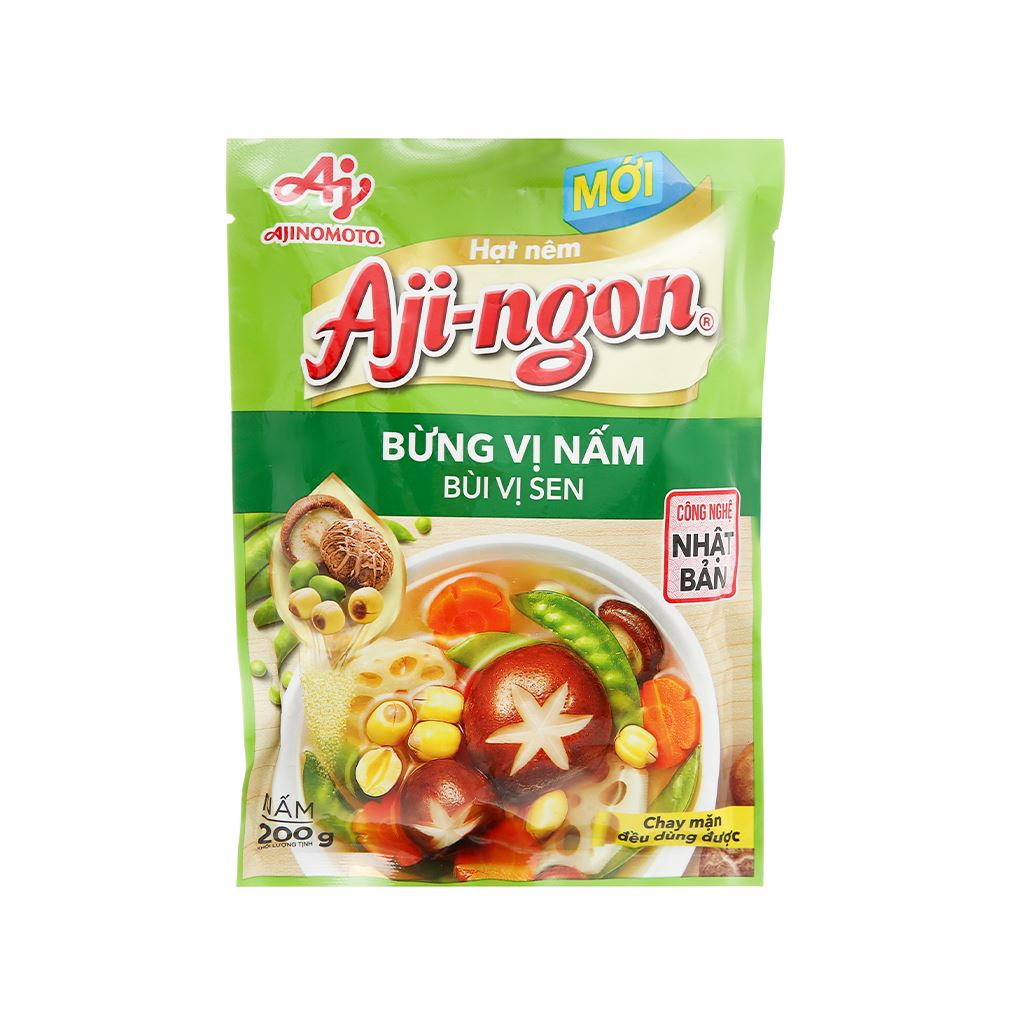 Hạt Nêm Aji-ngon Nấm Hương Hạt Sen Gói 400g - Hạt Nêm Chay- Bách Hóa Tổng Hợp Như Ngọc