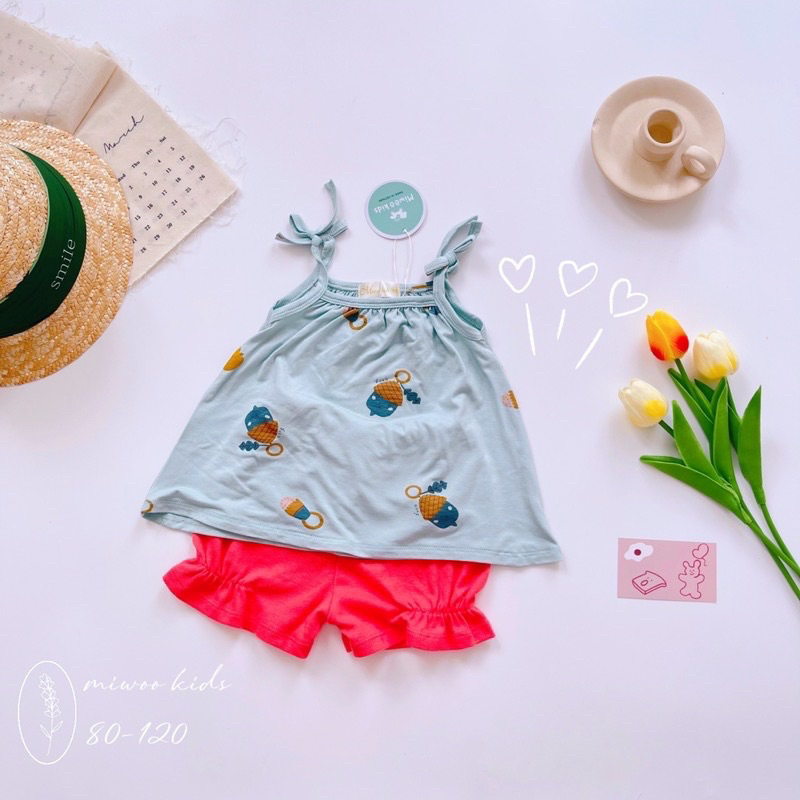 Xả hàng Đồ bộ 2 dây cánh tiên bé gái