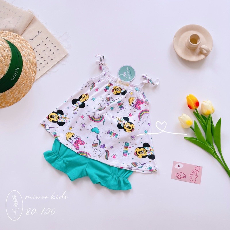 Xả hàng Đồ bộ 2 dây cánh tiên bé gái