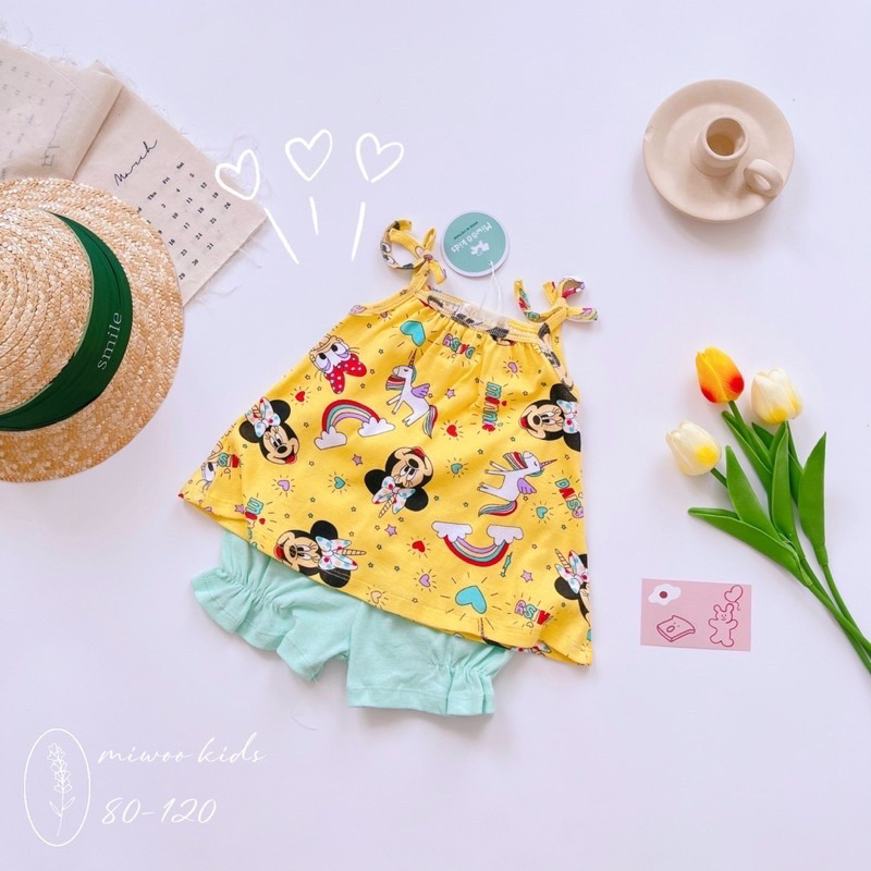 Xả hàng Đồ bộ 2 dây cánh tiên bé gái