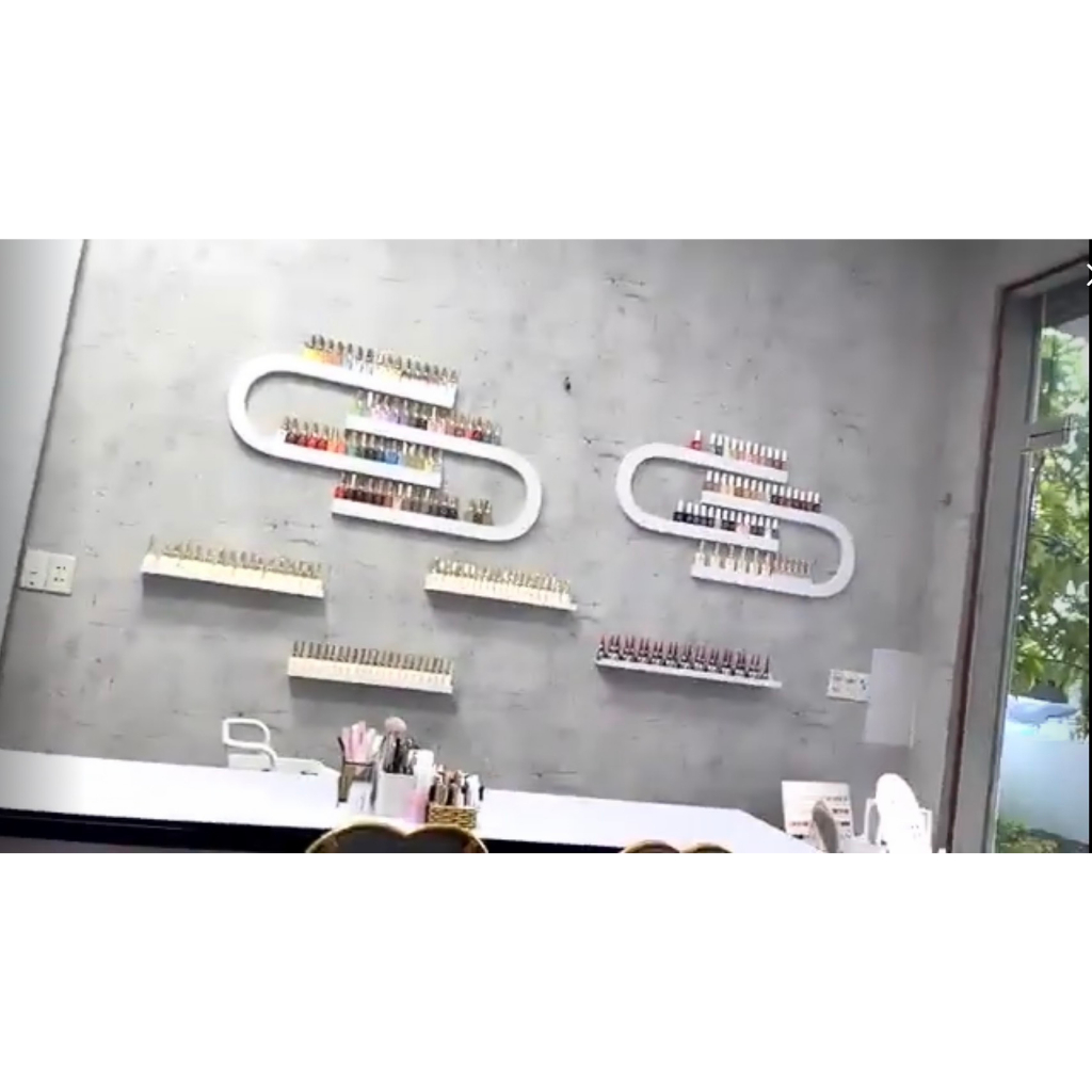 Kệ để sơn nail U - S (ĐẦY ĐỦ MÀU) phong cách Hàn Quốc trang trí phòng nail, Spa, cửa hàng