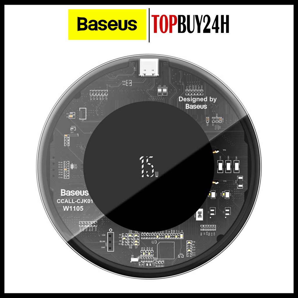 Đế Sạc Nhanh Không Dây Baseus 15W Cho Iphone 11 X Xs Max Xr Samsung S10 S9 Huawei_TOPBUY24HMall