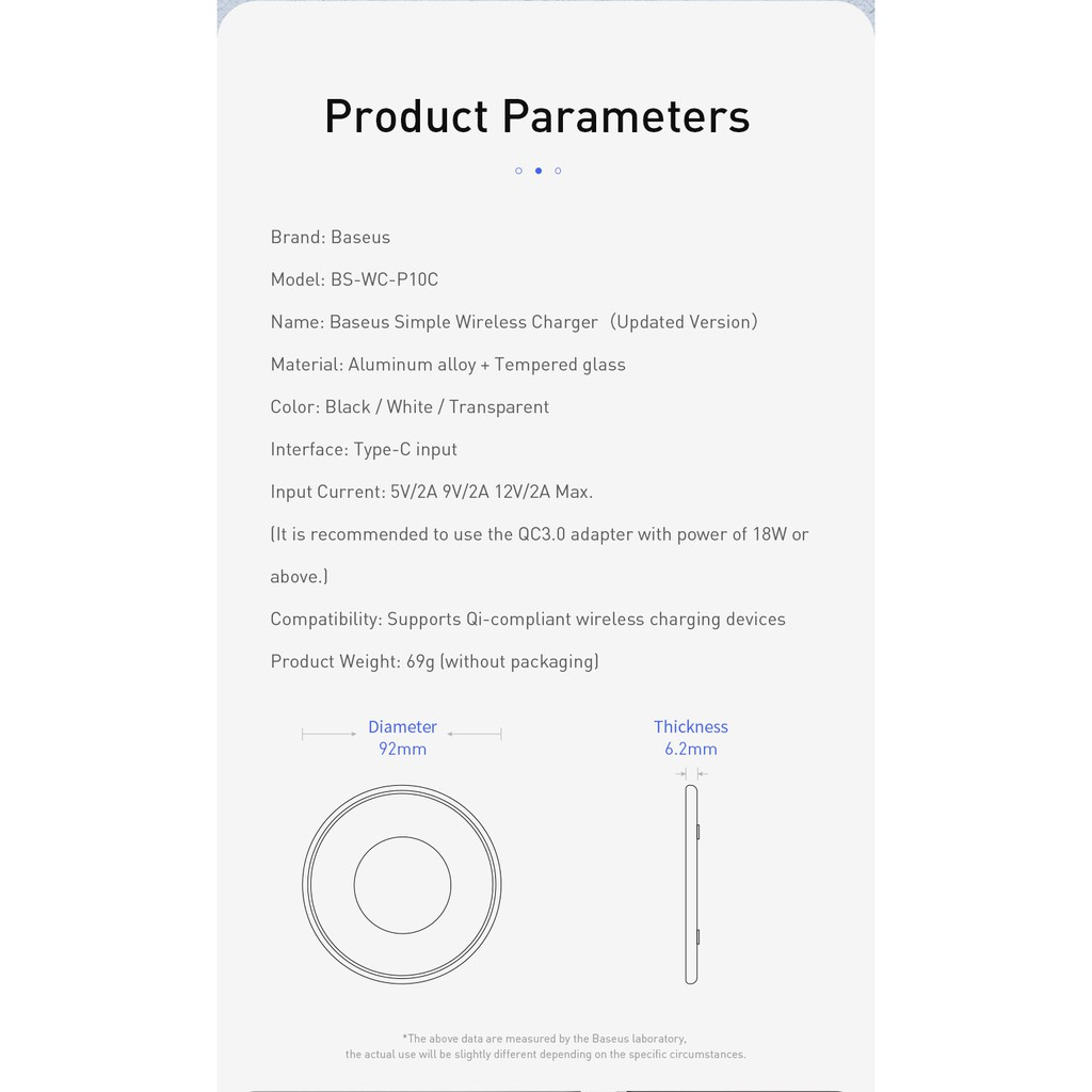 Đế Sạc Nhanh Không Dây Baseus 15W Cho Iphone 11 X Xs Max Xr Samsung S10 S9 Huawei_TOPBUY24HMall