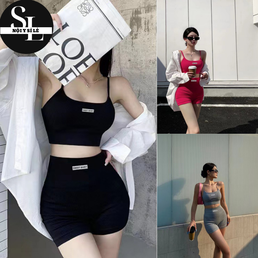 Set Bộ Tập Gym Yoga Erobic Co Dãn Đa Chiều Dây Đan Lưng Tôn Dáng Siêu Sexy 341