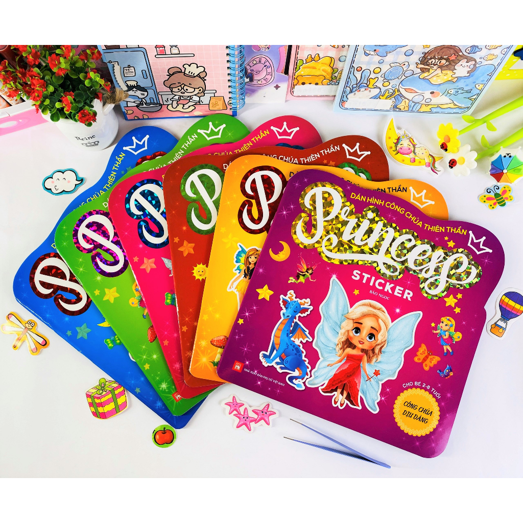 Sách - Combo 3 cuốn Sticker Dán Hình Công Chúa Thiên Thần - ndbooks