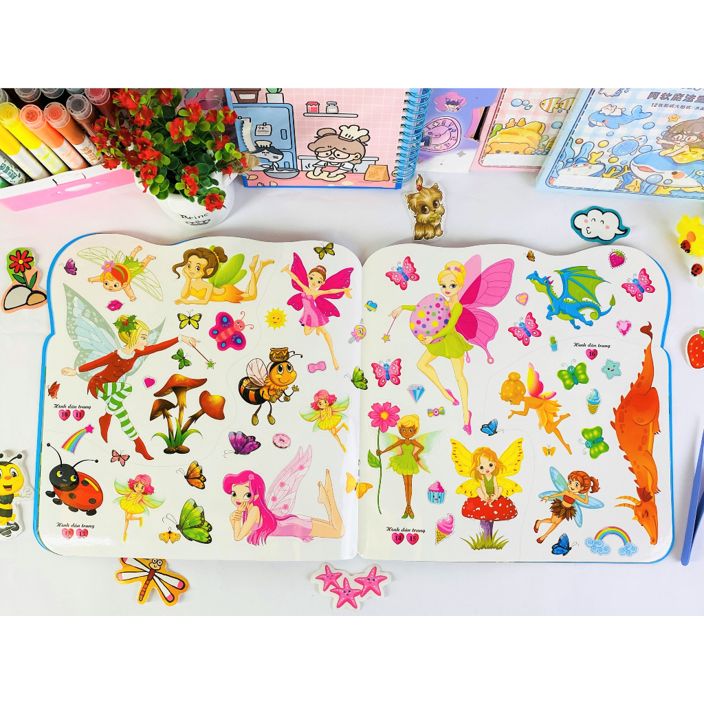 Sách - Combo 3 cuốn Sticker Dán Hình Công Chúa Thiên Thần - ndbooks