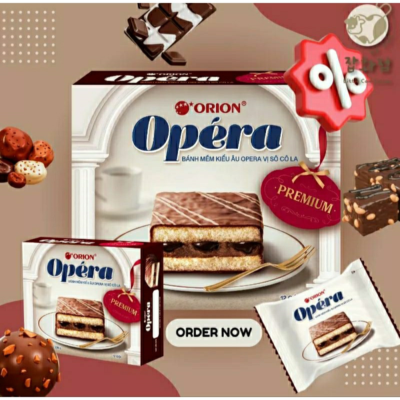ORION 🖤 BÁNH BÔNG LAN CAO CẤP KIỂU ÂU PHỦ CHOCOLATE OPERA ORION