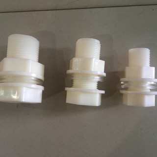 Ốc nhựa ép lắp bồn phi nước, khớp nối vách ngăn nhựa ren 21-27-34
