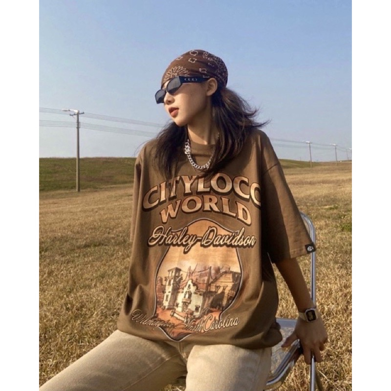 Áo Thun Nam Nữ Unisex Cotton 100% Retro Hàn Quốc