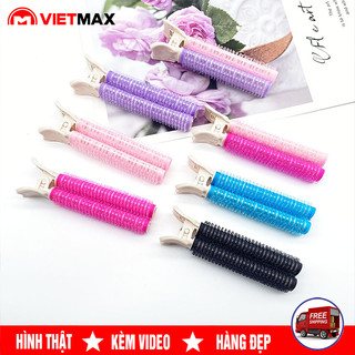 Kẹp tóc dạng lô cuốn mỏ vịt làm phồng tóc nhiều màu