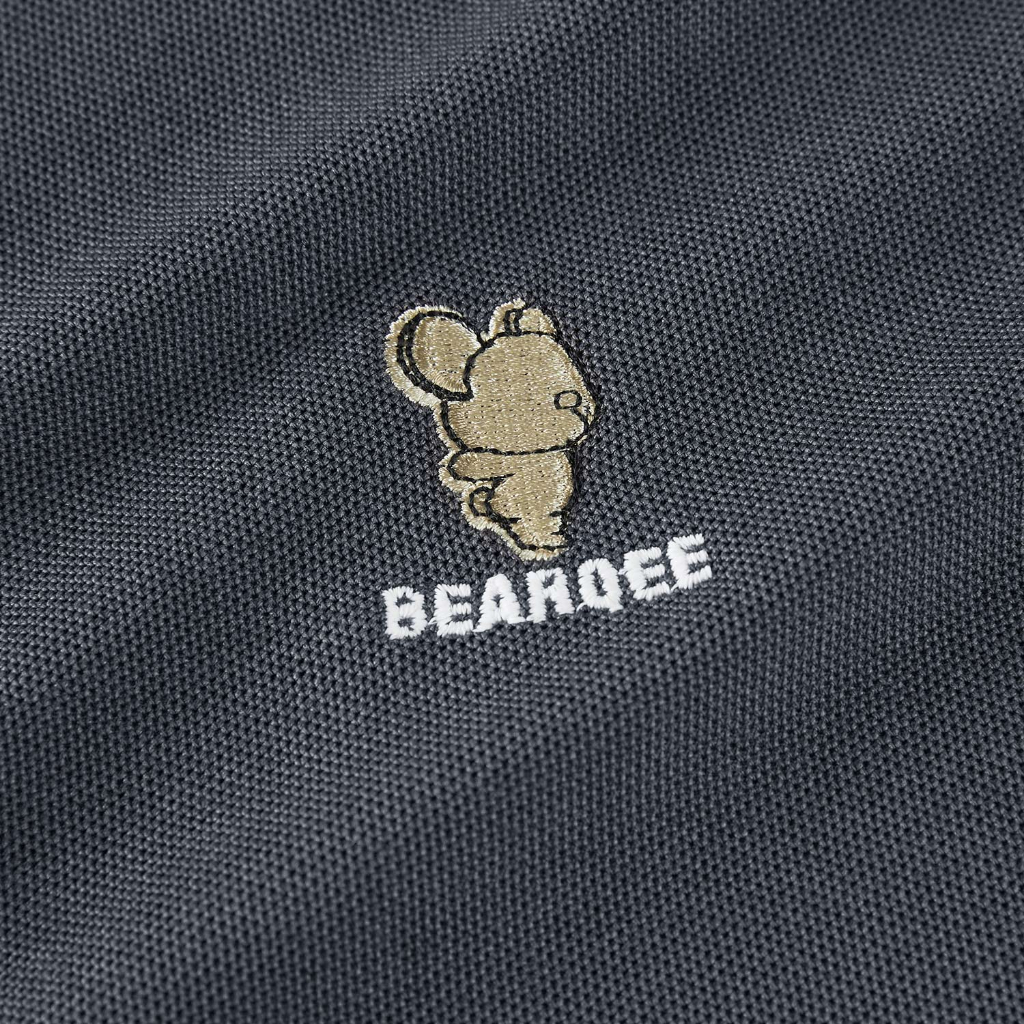 HLAxQee - Áo POLO nam ngắn tay hút ẩm thấm mồ hôi logo gấu Qee pattern moisture-absorbing Polo Shirt