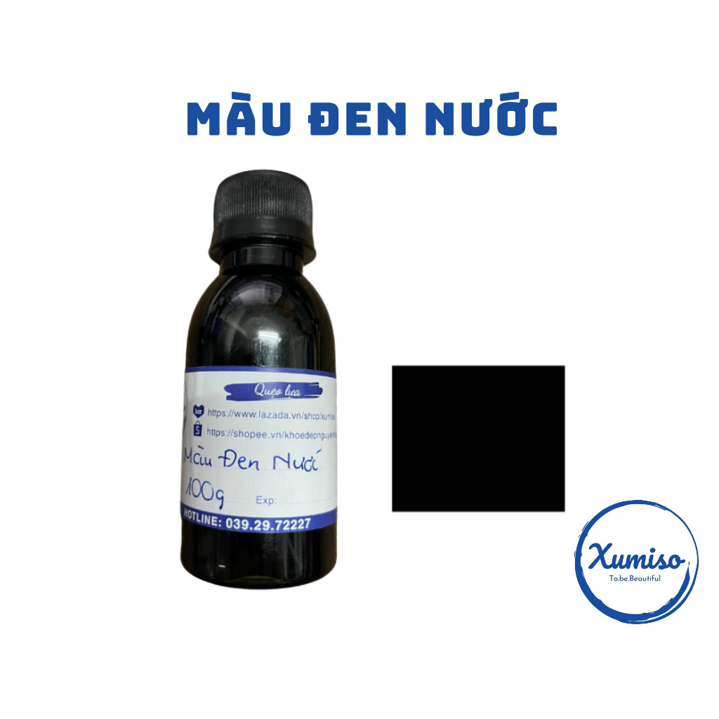 Màu Đen Nước - màu nước mỹ phẩm - nguyên liệu mỹ phẩm - Xumiso - 50G/100G