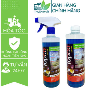 Dung dịch tẩy ố kính ô tô dễ sử dụng an toàn bề mặt kính Topco tẩy ố mốc, cặn canxi 500ml Thuận Phát