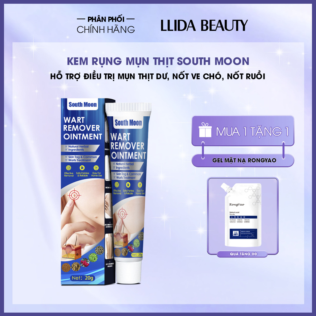 Kem rụng mụn thịt South Moon hỗ trợ rụng tận gốc cồi mụn thịt dư không tái lại