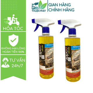 Dung dịch vệ sinh nội thất ô tô tẩy rửa vết bẩn ghế nỉ, ghế da, thảm,.. Topco chai 500ml Thuận Phát