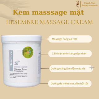 Kem Massage mặt Desembre Derma Science Massage Cream Professional hũ 1000g - Cao cấp, chất lượng