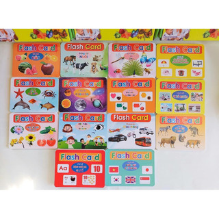Bộ Thẻ Học Thông Minh loại to Flashcard 19 Chủ Đề song ngữ tiếng Anh cho bé từ 0-6 tuổi