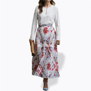 Set t4lb0t pleated fl0ral print voile