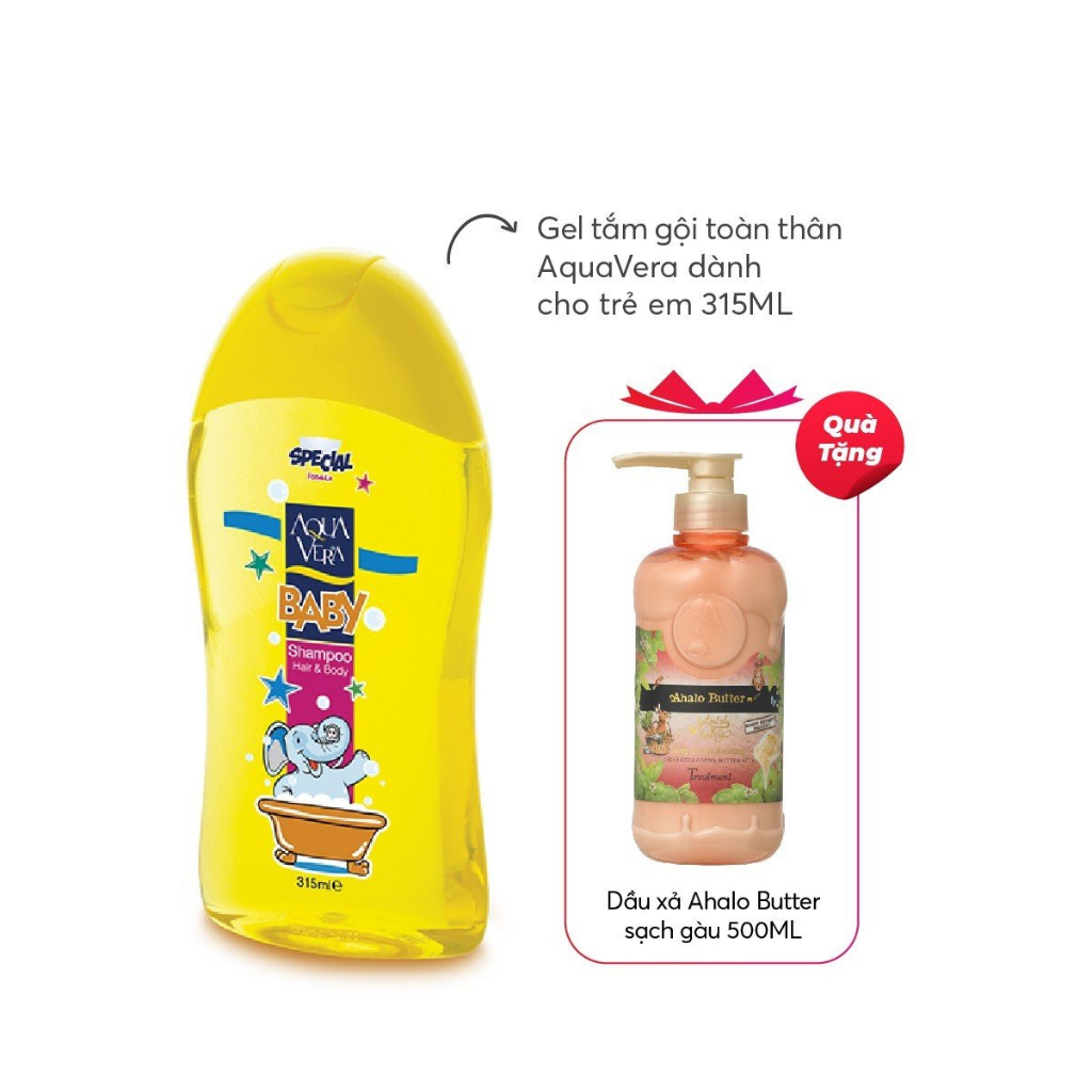 Sữa tắm gội dành cho trẻ em Aquavera 315ml