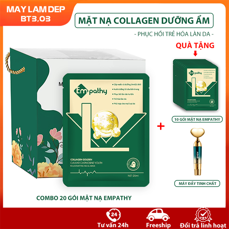 Mặt nạ Empathy chiết xuất tự nhiên Mặt nạ collagen cấp ẩm dưỡng da chuyên sâu, căng bóng mịn màng, TiemnhaBT3