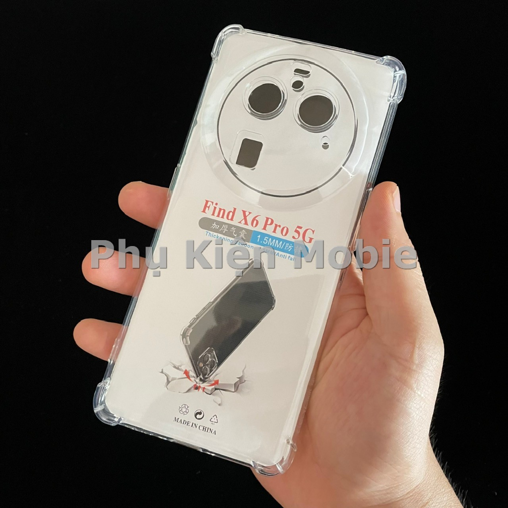 Ốp lưng chống sốc 4 góc, bảo vệ camera cho Oppo Find X6 Pro