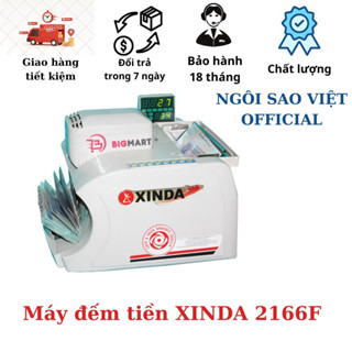 Máy Đếm Tiền XINDA 2166F Đa Chức Năng, phát hiện tiền giả tiền, lẫn loại chính xác, chia tiền theo ý muốn- NGÔI SAO VIỆT
