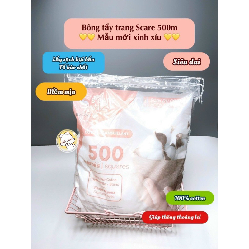 Bông Tấy Trang 500 + 600 Miếng Hàng Pháp Murmure/Bella