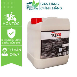 Dung dịch dưỡng nội thất ô tô bảo dưỡng ghế da, nhựa,.. Topco đánh bóng nội thất can 5L Thuận Phát
