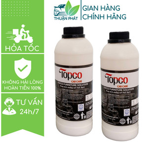 Dung dịch dưỡng nội thất ô tô bảo dưỡng ghế da, giả da Topco đánh bóng bề mặt nội thất 1L Thuận Phát