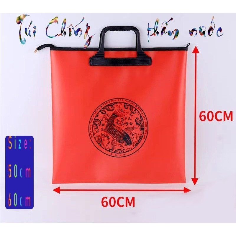 Túi đựng cá, đựng rọng, dụng cụ phụ kiện câu cá cầm tay EVA có thể gấp gọn