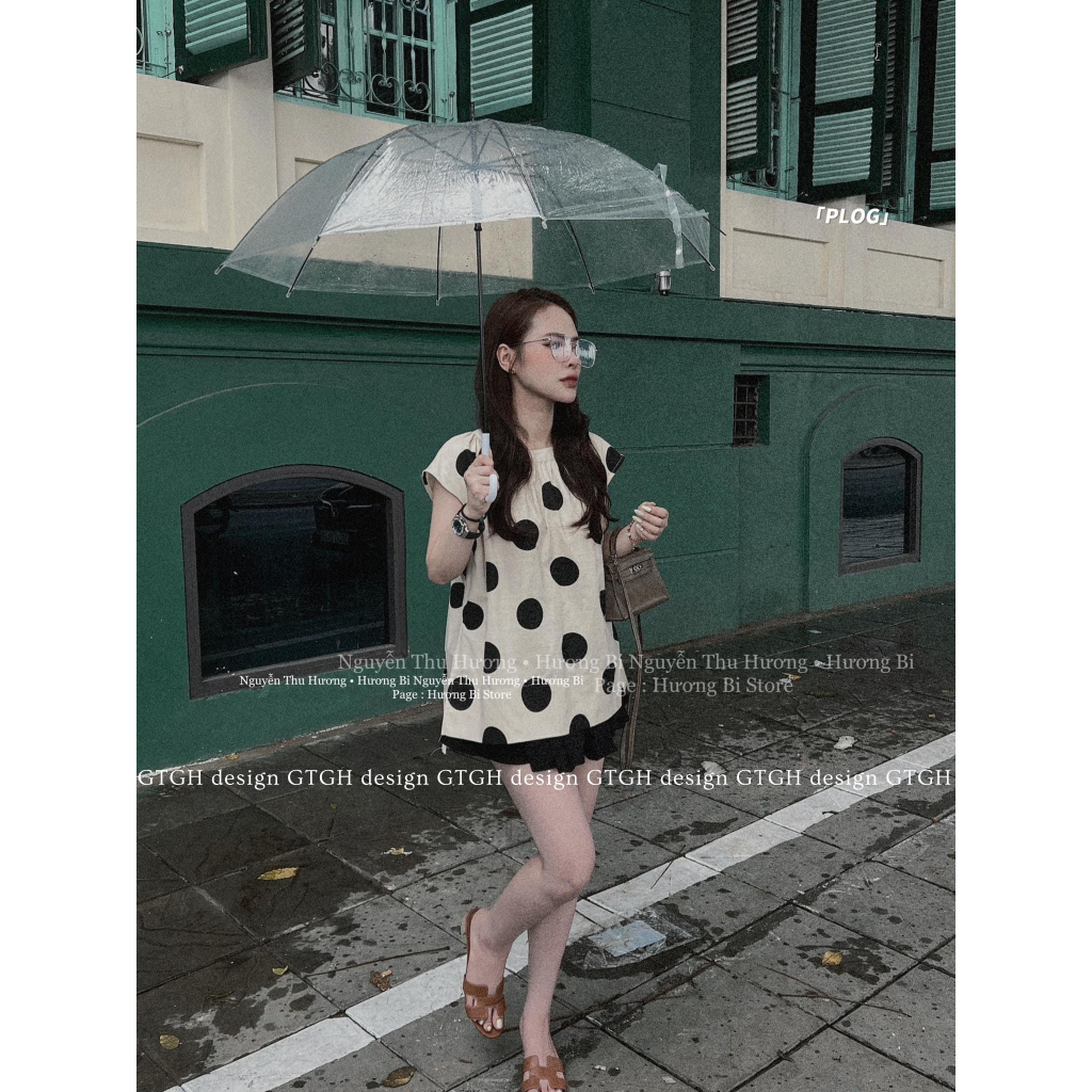 Siuu phẩm áo chấm bi to so hott Hàng QC freesize
