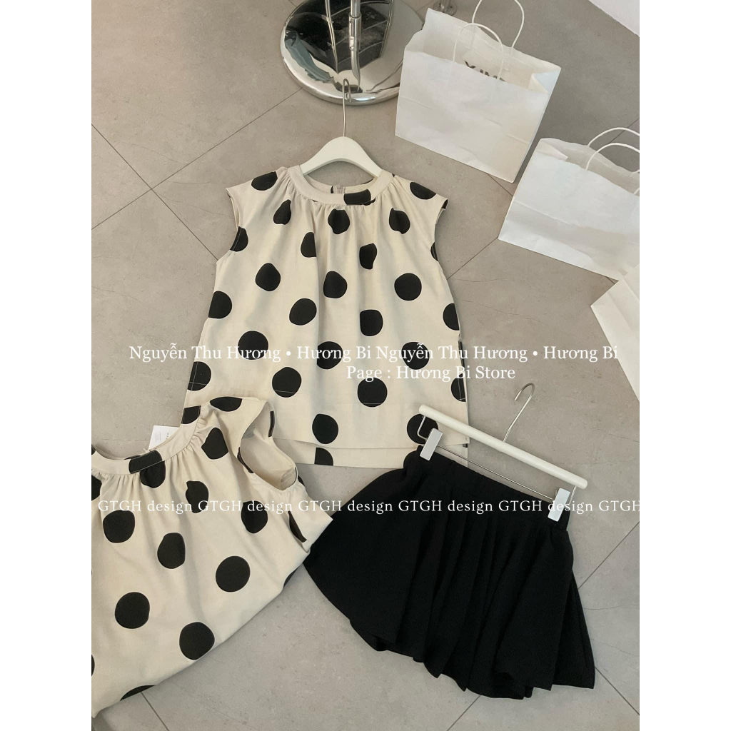 Siuu phẩm áo chấm bi to so hott Hàng QC freesize