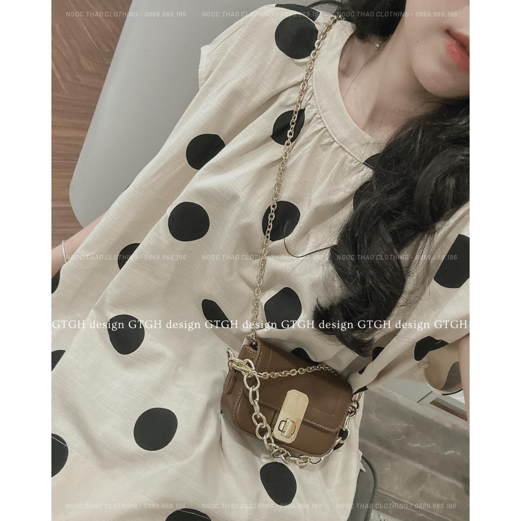 Siuu phẩm áo chấm bi to so hott Hàng QC freesize