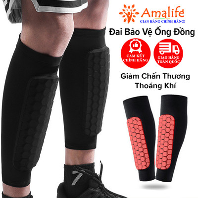 Băng Đai Bảo Vệ Bắp Chân Chính Hãng Amalife Chọn Màu - Size, Có Miếng Lót Đệm Dày Bảo Vệ Ống Đồng Khi Chơi Thể Thao