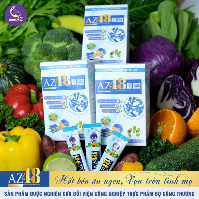 Men AZ48 hộp 20 gói cải thiện táo bón sau 48h- bé ăn ngon