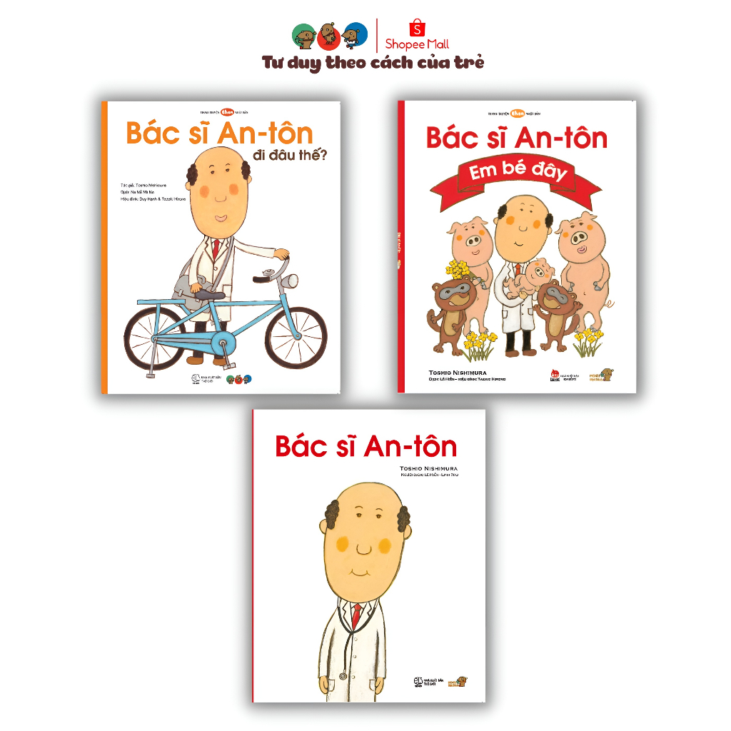 Sách Ehon - Phát triển tư duy cho bé 3 6 tuổi - Combo bác sĩ Anton (Tranh truyện ehon Nhật Bản cho bé)