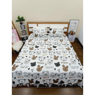 Chăn hè thu trần bông 2 mặt poly 1m8x2m-chó ghi hello