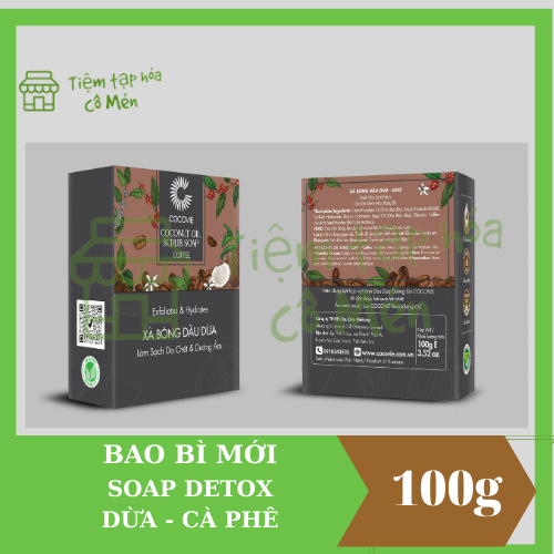 Xà Bông Dầu Dừa Cà Phê 100gram - Cocobody Detox Soap & Scrub With Coconut And Coffee 100gram
