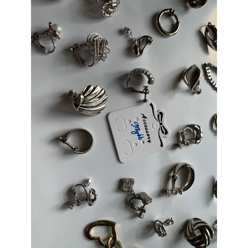 Bông tai vintage si Nhật lẻ size