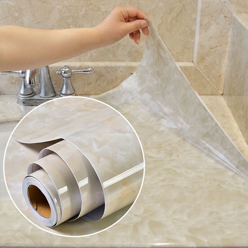 1m Decal vân đá dán bếp, dán tường, giấy dán bếp cách nhiệt chống thấm tốt, dễ lau chùi SẴN KEO giá tốt nhất
