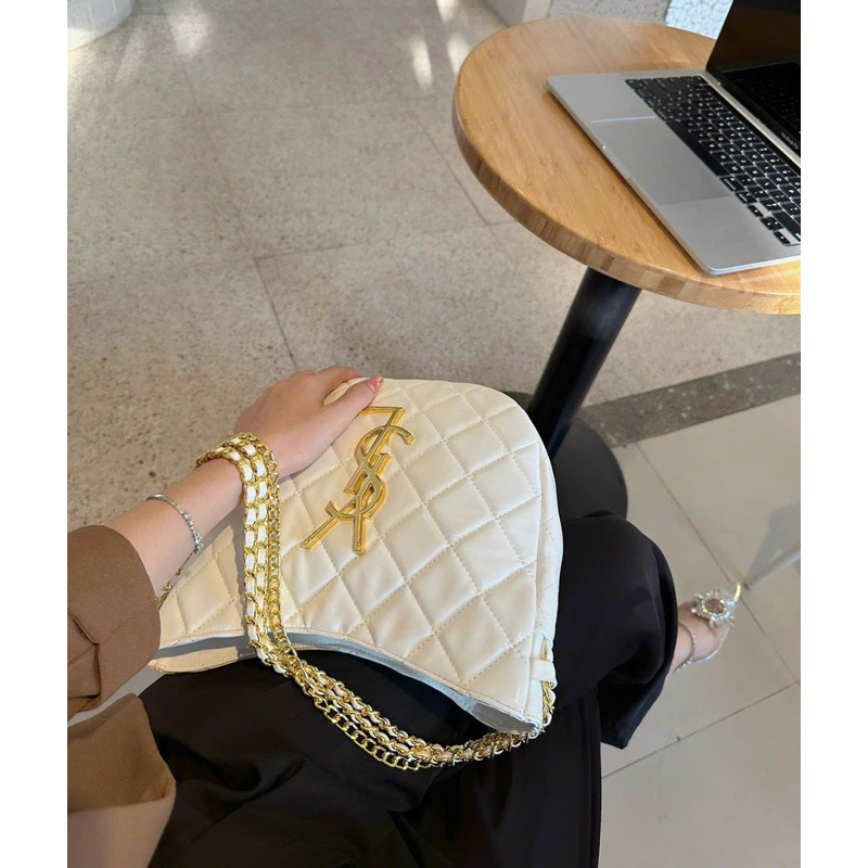 BST Túi Xách Y/S/L Tote, Túi Xách Tay Da Chần thêu ô mã sang chảnh nhiều mẫu mã đẹp màu đen trắng chất xịn Letty